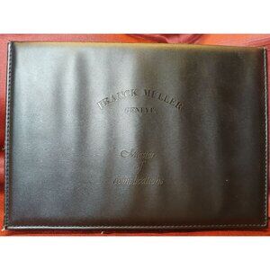 Franck Muller Black Leather Certificate Holder H10 O
